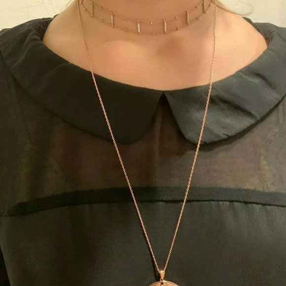 925 Sterling Silver Necklace Gold  gift for mother - Picture 3 of 7